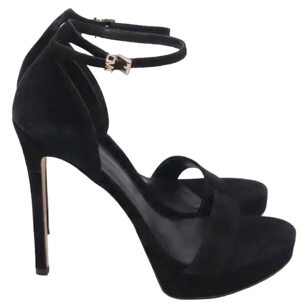 Michael Kors Jordyn Platform Heels in Black Suede
